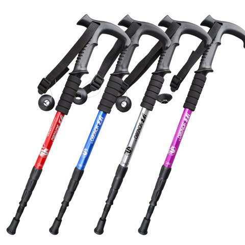 Anti Shock Trekking Pole Ultralight Walking Sticks Adjustable Hiking Canes Telescopic Crutch ► Photo 1/6