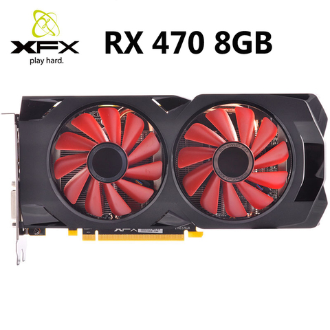 XFX RX 470 8GB Graphics Cards 256Bit GDDR5 Video Cards For AMD RX 400 Series VGA Cards RX470-8GB DisplayPort HDMI RX470 8GB Used ► Photo 1/6