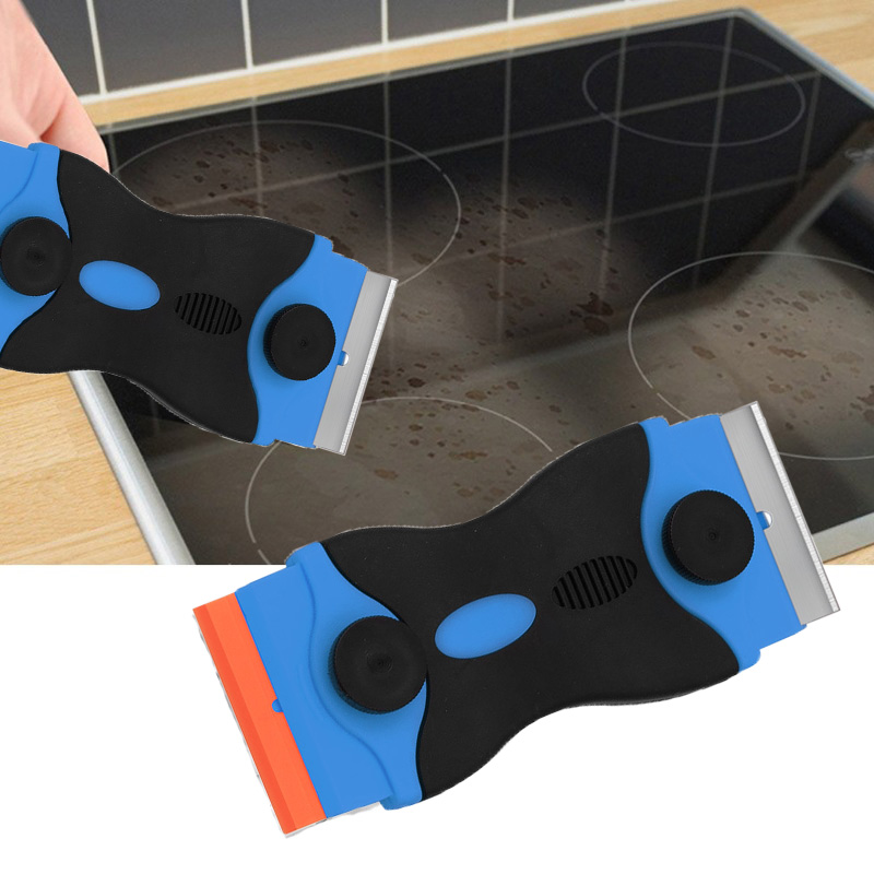 Multifunction Window Glass Oven Scraper Silicone Handle Scraper Ceramic