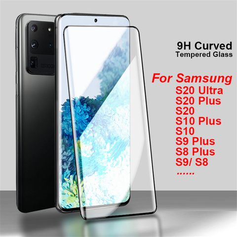 9H Curved Screen Protector Tempered Glass for Samsung Galaxy S20 S10 S9 S8 Plus Ultra/ Note 10 9 Plus Front Glass Film Cover ► Photo 1/6