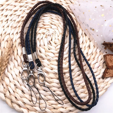 Pu Leather Neck strap Anti-slip Mobile Phone Straps Cord Phone Hand Rope Lanyard for keys phone accessories Women Men Keychain ► Photo 1/6