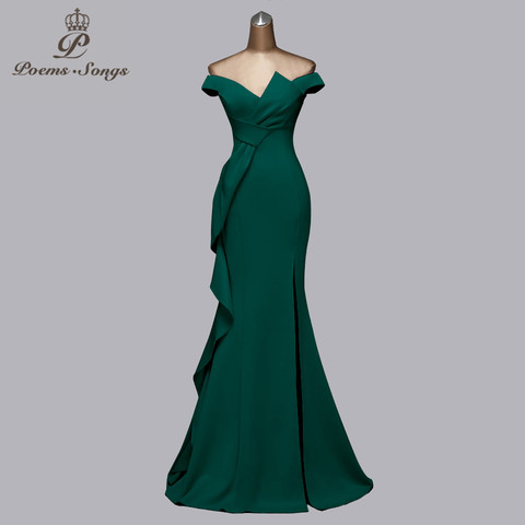 Beautiful new candy color evening dresses gree dress prom dresses mermaid vestidos de fiesta de noche women dress elegant ► Photo 1/6