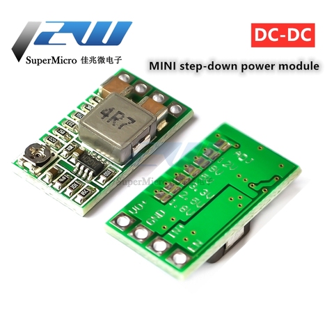 Ultra Small Size DC-DC Step-Down Power Supply Module, 1.8V, 2.5V, 3.3V, 5V, 9V, 12V Adjustable 3A Buck Converter ► Photo 1/1