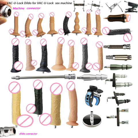 FREDORCH 27 Types Noiseless Premium Sex machine Attachment VAC-U-Lock Dildos Suction Cup Sex Love machine for woman Sex products ► Photo 1/6