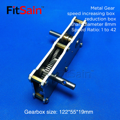 FitSain--1 to 42 Metal  Gear Reducer speed-up box  accelerator large torque accelerator Reducer ► Photo 1/4