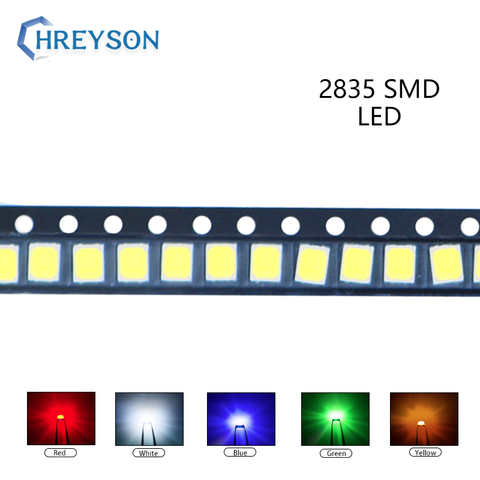 100pcs 2835 SMD LED Electron Component Blue Yellow White Green Red Orange Purple RGB High Light Emitting Diode DIY Kit ► Photo 1/6