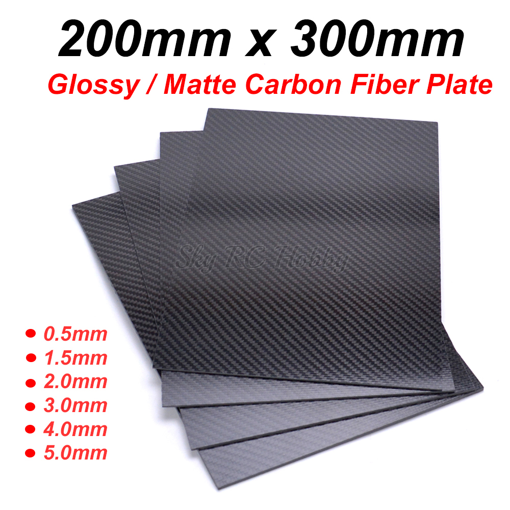 200mm X 300mm 0.5mm 1mm 1.5mm 2mm 3mm 4mm 5mm Carbon Plate Panel