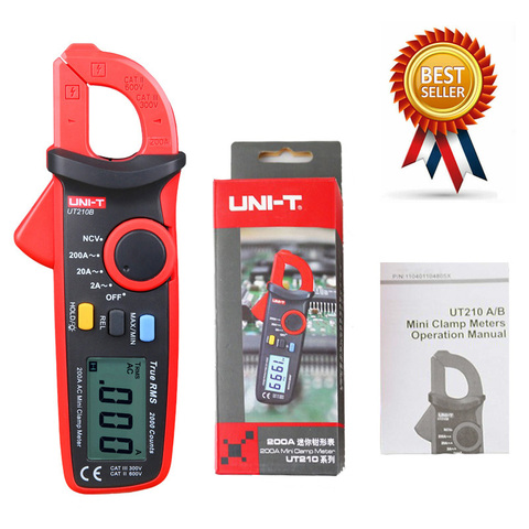 UNI-T UT210B True RMS Mini Clamp Meters AC Current Voltage Auto Range VFC Capacitance Professional Multitester ► Photo 1/5