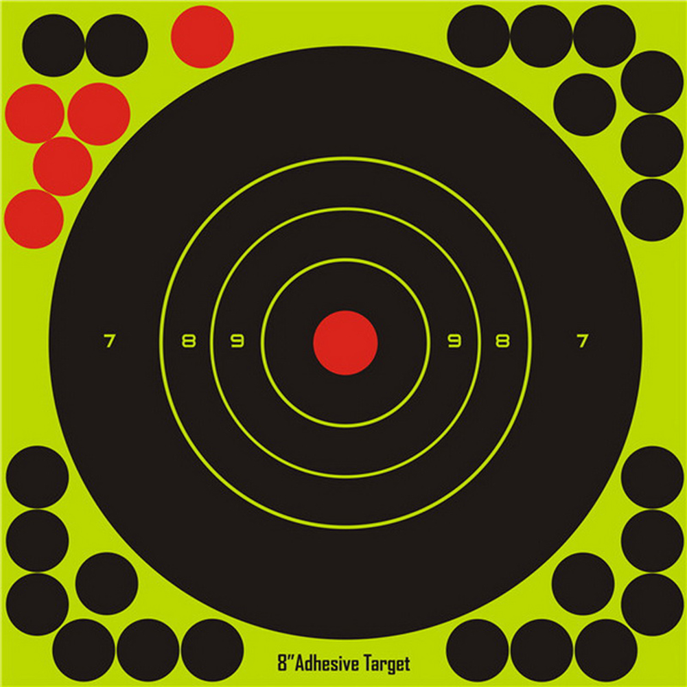 20 Pcs Shooting Targets 8" Adhesive Shot Rifle Paper Target Pistol Paper 
