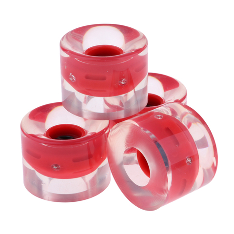 4pcs 60mm Light Up Flash Skateboard Longboard Wheels 78A with Bearing Core Glow at Night 5 color Skate Board Accessories ► Photo 1/6