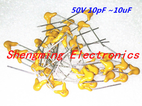 100Pcs monolithic ceramic capacitor 50V 10PF ~ 10UF 22PF 47NF 220NF 1NF 4.7UF 1UF 100NF 330NF 0.1UF 102 104 105 106 103 473 334 ► Photo 1/1