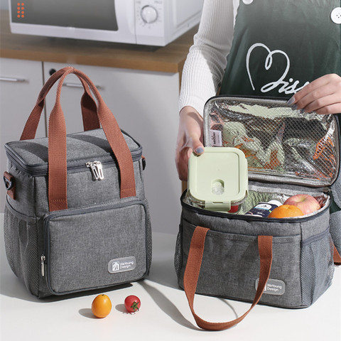 High Capacity Lunch Bag Women Outdoor Camping Hiking Food Thermal Pouch Child Picnic Drink Snack Keep Fresh Storage Package Item ► Photo 1/6