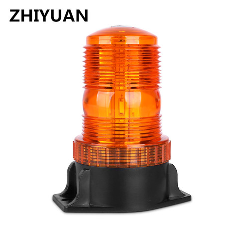 12-30V Tractor Rotation Flashing Light 30 Led Strobe Traffic Warning Light PC Emergency Ratating Safety Alarm Beacon Round Amber ► Photo 1/6