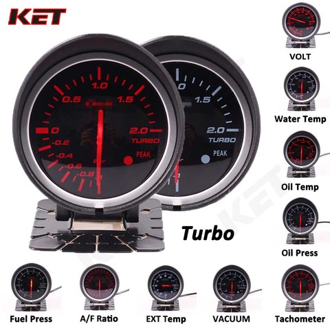 Defi BF White&red Light 60mm Gauge Volt water temp oil temp oil press rpm vacuum boost ext temp air/fuel Ratio auto gauge meter ► Photo 1/6