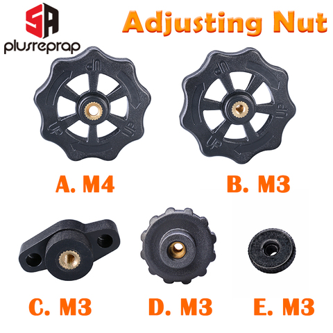 4PCS M3/M4 Screw Nut Heat Bed Adjustment HotBed Leveling for Reprap 3D Printer DIY Print Platform Calibration Accessories ► Photo 1/1