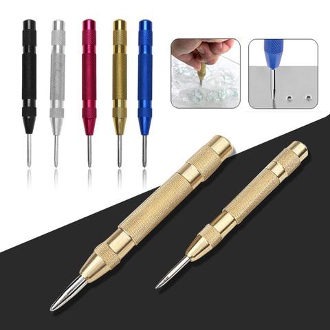 Automatic Center Punch Steel Spring Loaded Marking Starting Holes Hand Tool Kit