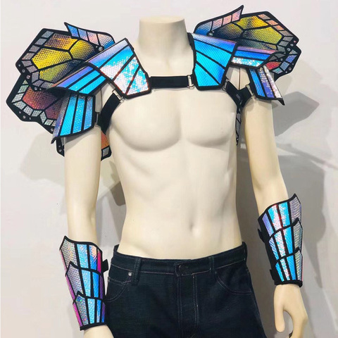 Model Catwalk Men laser armors future show stage costume butterfly laser armor ► Photo 1/1