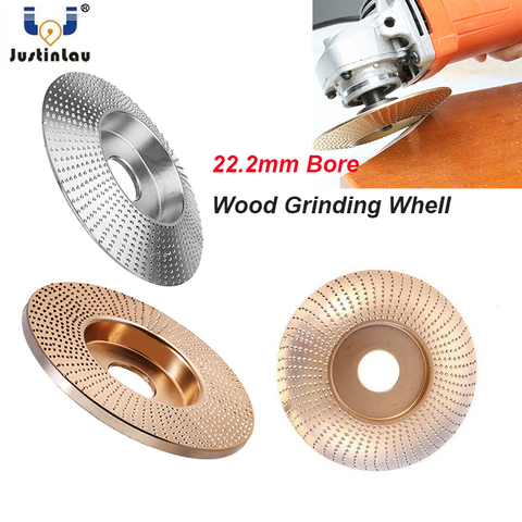 JUSTINLAU 4.25in Tungsten Carbide Wood Shaping Disc Carving Disc 22.2mm Bore Sanding Grinder Wheel for 115/125 Angle Grinder ► Photo 1/6