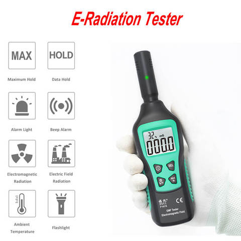 Electromagnetic Radiation Detector Temperature Radiation Tester EMF Meter Dosimeter Detector Geiger Counter for Wifi 4G 5G Phone ► Photo 1/6