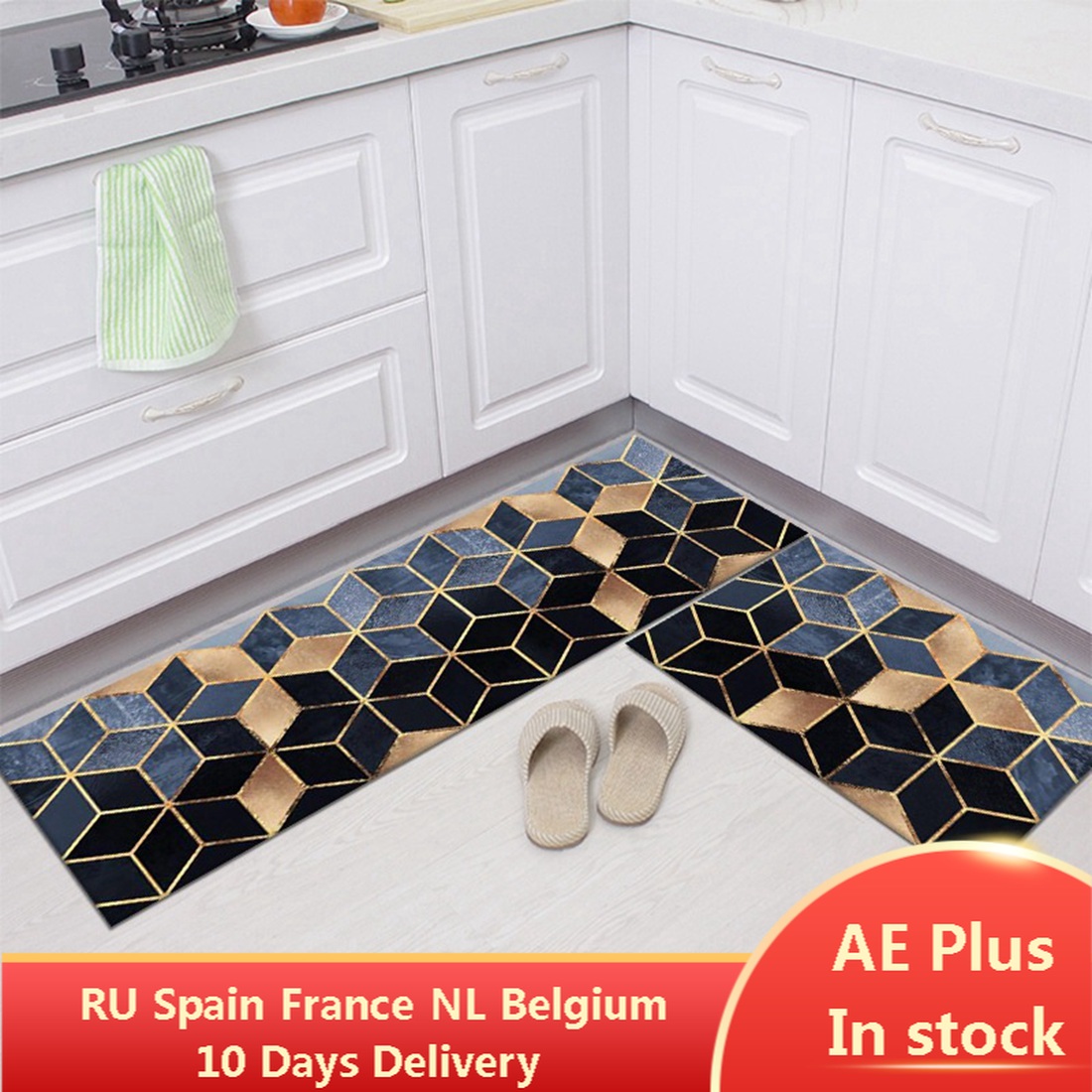 Strip Waterproof Kitchen Floor Mats, Modern Kitchen Rugs