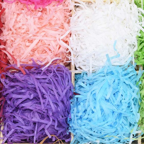 50/100g Colorful Raffia Shredded Paper Gift Box Filler Wedding Birthday Party Decoration Crinkle Cut Paper Shred Packaging Gift ► Photo 1/6