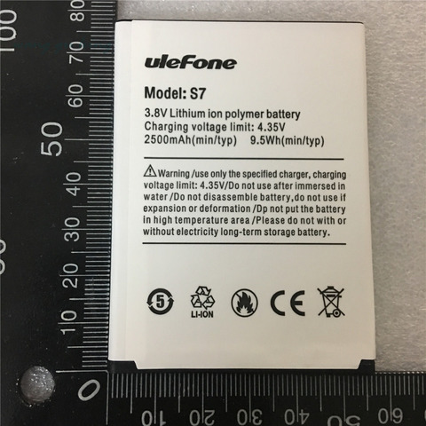 Mobile phone battery Ulefone S7 battery 2500mAh Original battery 5.0inch Long standby time ulefone ► Photo 1/5