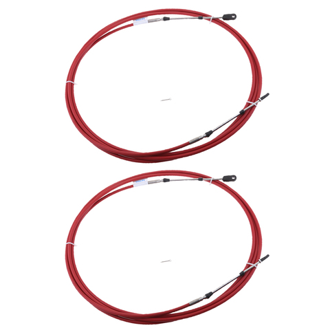 2Pcs Universal 14Ft Throttle Shift Control Cable for Yamaha Outboard Boat Motor Marine Jet Boat Shift Throttle Control Cable Red ► Photo 1/6
