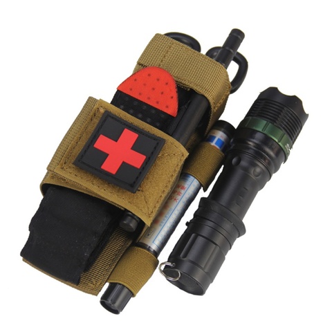 Outdoor First Aid Quick Flashlight Scissors Hanging Bag Slow Release Buckle Medical MilitaryTactical Emergency Tourniquet Strap ► Photo 1/6