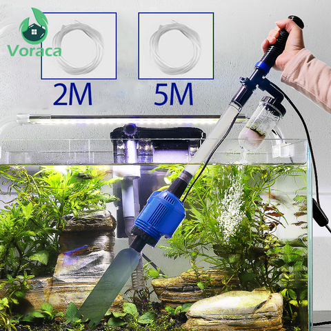 220V Powerful Aquarium Electric Syphon Operated Sand Washer Suction Fish Tank Vacuum Gravel Water Pipe Siphon Filter Cleaner ► Photo 1/6