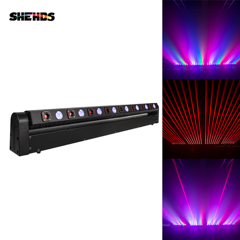 8 Eyes Moving Head 8x500mW Red Laser + 8x9W RGB Beam Light Point Control Mode Motor Scanning System DJ Disco Party Dance Floor ► Photo 1/1