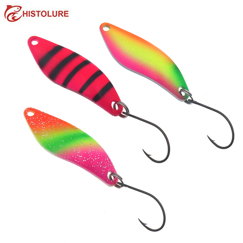 HISTOLURE 41mm  5g Fishing Spoon Lure Single Hook Artificial Metal Hard Bait Trout S-shaped Spinner Sequins Fishing Tackle ► Photo 1/6