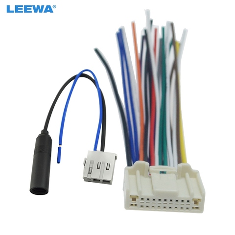 LEEWA Car Stereo Audio Wiring Harness With Antenna Adapter Plug For Nissan/Subaru/Infiniti OEM Factory Head Unit #CA1638 ► Photo 1/1