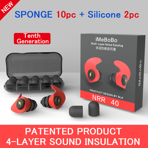 Ear Plugs Sleep Silicone Black Soundproof Tapones Oido Ruido Noise Reduction Filter For Ears Earplug Soft Foam Sleeping Earplugs ► Photo 1/6