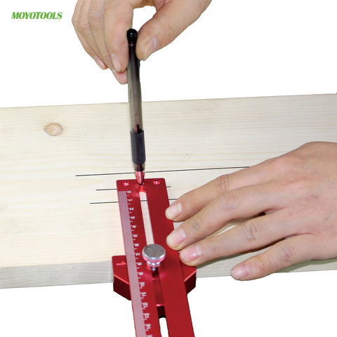Carpentry DIY Woodworking line Ruler Positioning Block Line Scriber Gauge Aluminum Alloy For Measuring Tools ► Photo 1/6
