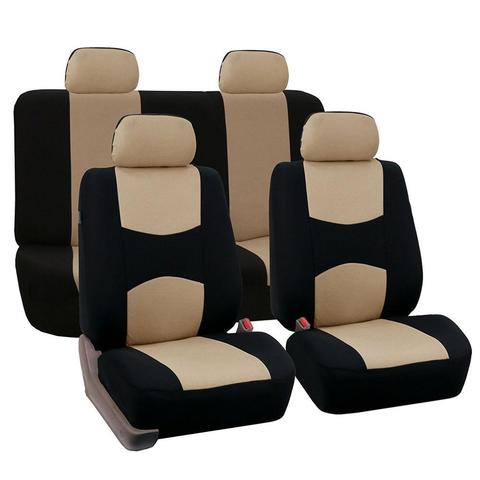 2pcs/set Khaki Plush Car Seat Cushions For Front Seats