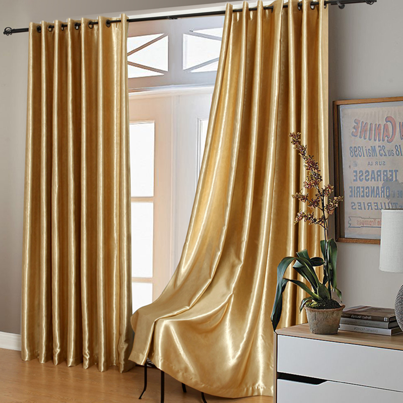 Gold Curtains Solid Colored Windows, Gold Color Living Room Curtains
