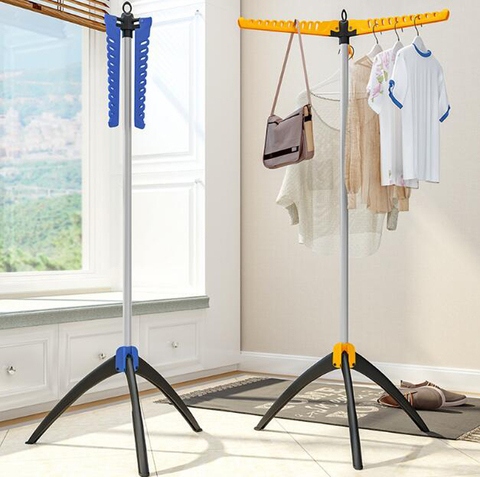 Floor folding baby clothes rack coat rack balcony standing drying rack for children towel baby diaper rack ► Photo 1/5