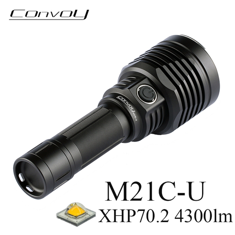 High Powerful Flashlight Convoy M21C-U XHP70.2 Lanterna Led 4300lm Linterna Flash Light Torch 21700 Hunting Camping Work Lantern ► Photo 1/6