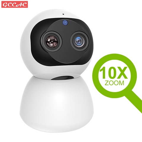 HD Double 1080P Cam Smart Home Wifi IP Camera Indoor Security Surveillance PTZ CCTV 360 Detection Camera for Baby / Nanny / Pet ► Photo 1/6