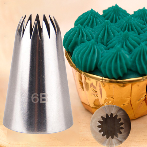 #6B Pastry Nozzles Cupcake Cake Decorating Tools Stainless Steel Icing Piping Nozzle Fondant Cookies Cake Decorating Tips ► Photo 1/6