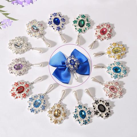 Teardrop Pearl rhinestone buttons flatback embellishment 55X29mm for Brooch Craft DIY hair bow flower 1 piece BTN-5746 ► Photo 1/6