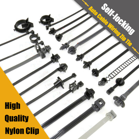 10x Self-locking Cable Tie for Toyota Honda Mazda Car Chassis Wire Harness Retainer Clip Nylon Zip Tie Push Mount Auto Fasteners ► Photo 1/6