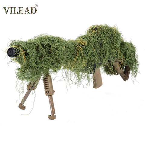 VILEAD 1.2m Elastic Synthetic Thread Camouflage Gun Rope Paintball Airsoft Rifle Wrap Cover Hunting Ghillie Suit Gun Accessories ► Photo 1/6