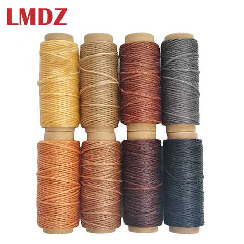 LMDZ 8 Colors 50m 150D Leather Sewing Waxed Thread Cord for Leather Craft DIY 1mm Diameter Wax line Stitching Thread Cord Set ► Photo 1/6