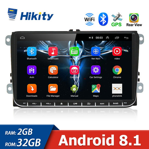 Hikity 2+32GB/1+16GB Android 8.1 Car Multimedia Player 9