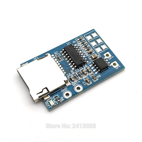 2W Mixed Mono TF Card MP3 Player Decoder Board Amplifier Module 3.7V/5V Power Support MP3 FM Radio USB Audio Mode ► Photo 1/4