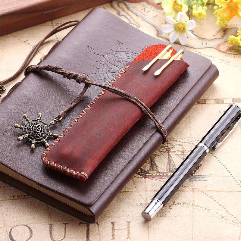 1Pcs Fountain Pen Leather Case Single Pouch Holder Storage Bag