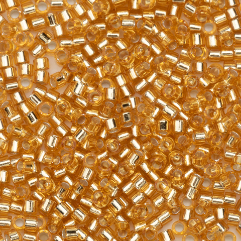 Taidian  Miyuki Delica  Bead Glass Seedbeads 11/0 1.3x1.6mm 24kt Lined Cream DB230 Handmading  Jewelry Embroider Art ► Photo 1/6