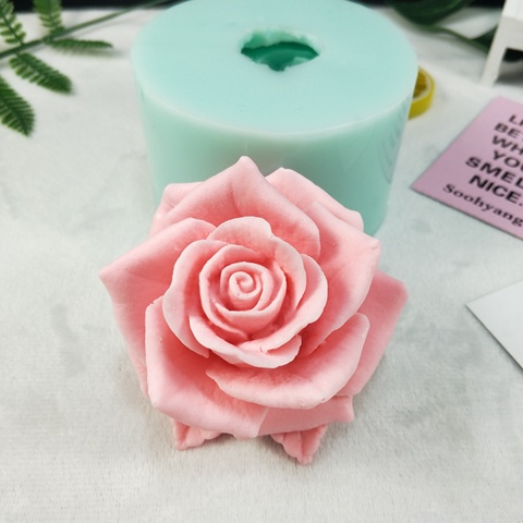 3D beautiful flower rose Silicone Mold Bouquet of roses Soap Molds Clay Resin Gypsum Chocolate Candle Mold ► Photo 1/6