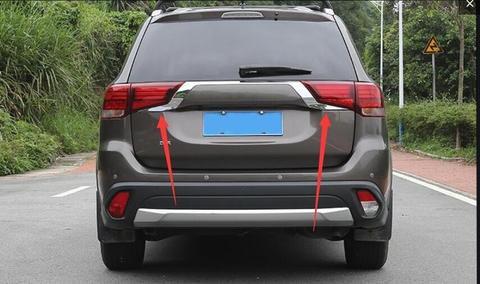 Car styling Fit For Mitsubishi Outlander 2016 2017 2pcs/set Rear Light Strips stainless steel  External Taillight Decoration ► Photo 1/5